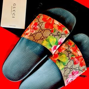 Authentic Gucci Bloom Slide Sandals US 9 EU 39